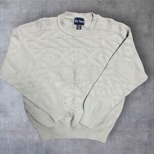 Vintage Par four Light Blue Cotton Sweater Made In USA Mens Size‎ XL